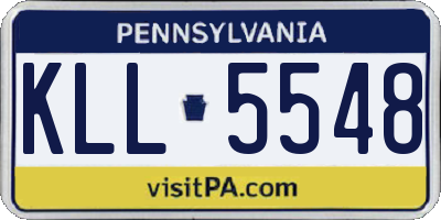 PA license plate KLL5548