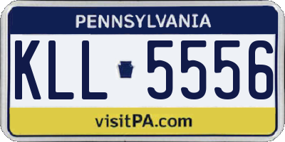 PA license plate KLL5556