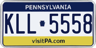 PA license plate KLL5558