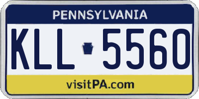 PA license plate KLL5560