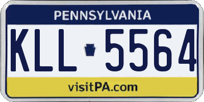 PA license plate KLL5564