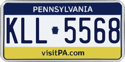 PA license plate KLL5568