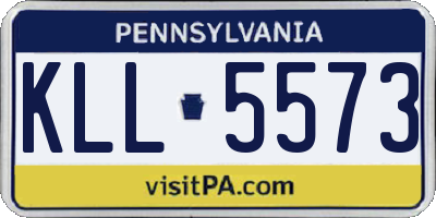 PA license plate KLL5573