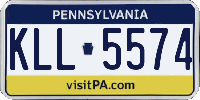 PA license plate KLL5574