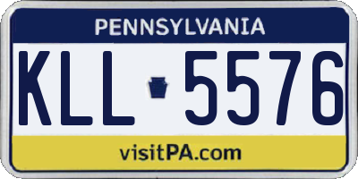 PA license plate KLL5576