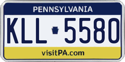 PA license plate KLL5580