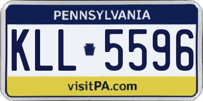 PA license plate KLL5596