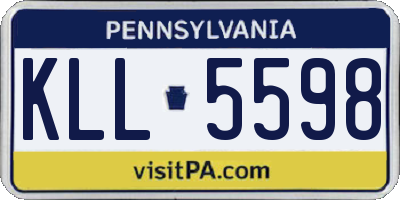 PA license plate KLL5598