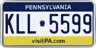 PA license plate KLL5599