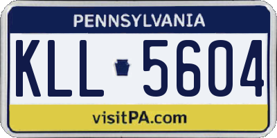 PA license plate KLL5604