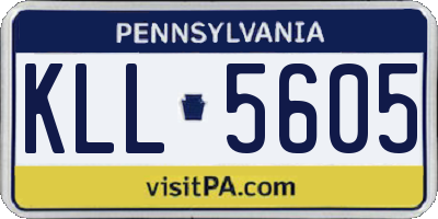PA license plate KLL5605