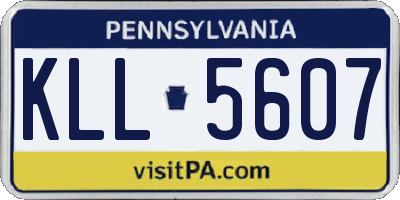PA license plate KLL5607