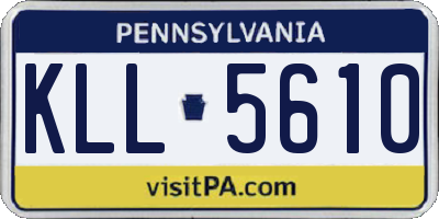 PA license plate KLL5610