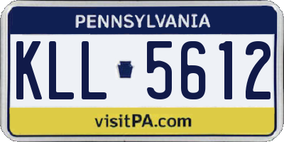 PA license plate KLL5612