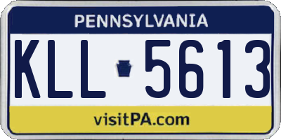 PA license plate KLL5613