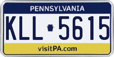 PA license plate KLL5615