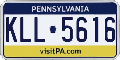 PA license plate KLL5616