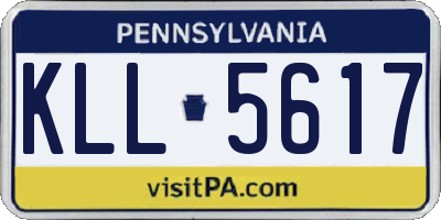 PA license plate KLL5617