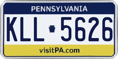 PA license plate KLL5626