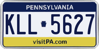 PA license plate KLL5627