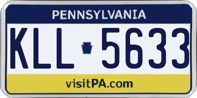 PA license plate KLL5633