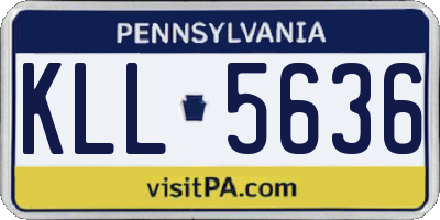 PA license plate KLL5636