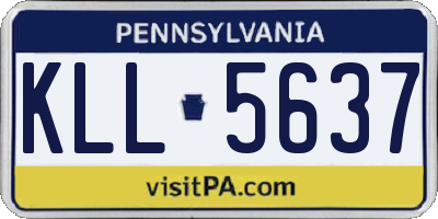 PA license plate KLL5637
