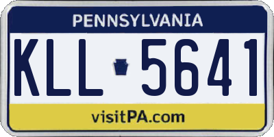 PA license plate KLL5641