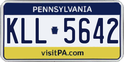 PA license plate KLL5642