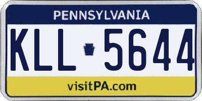 PA license plate KLL5644