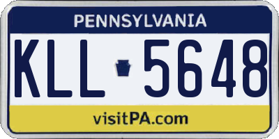 PA license plate KLL5648