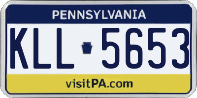 PA license plate KLL5653