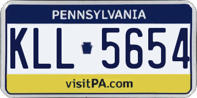 PA license plate KLL5654