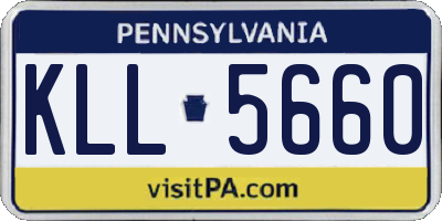 PA license plate KLL5660