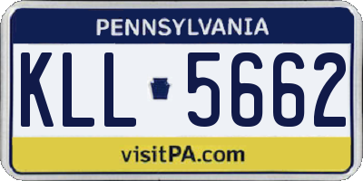 PA license plate KLL5662