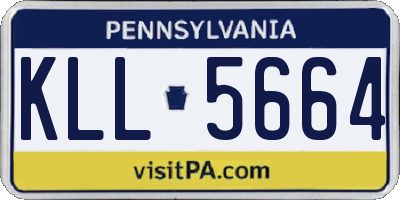PA license plate KLL5664