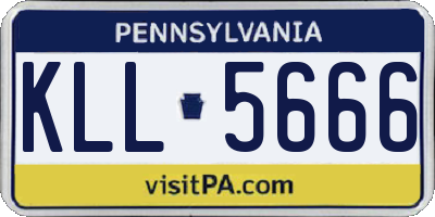 PA license plate KLL5666