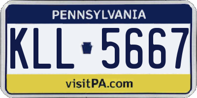 PA license plate KLL5667