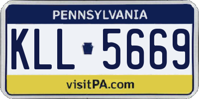 PA license plate KLL5669