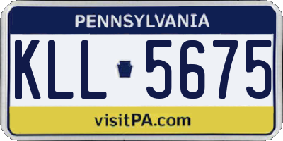 PA license plate KLL5675