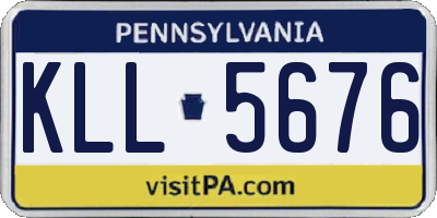 PA license plate KLL5676