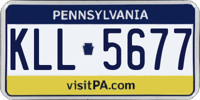 PA license plate KLL5677