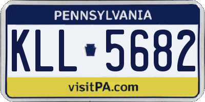 PA license plate KLL5682