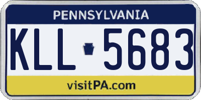 PA license plate KLL5683