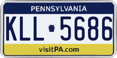 PA license plate KLL5686