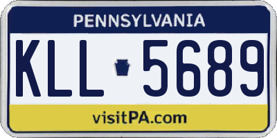 PA license plate KLL5689