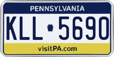 PA license plate KLL5690