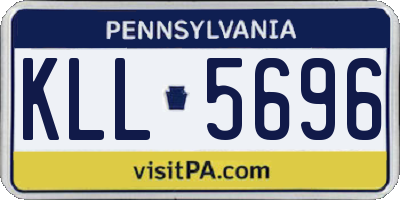 PA license plate KLL5696