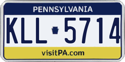 PA license plate KLL5714
