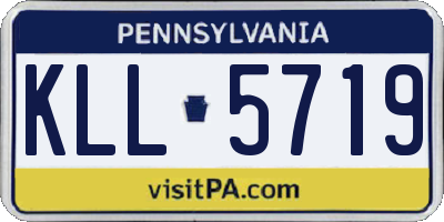 PA license plate KLL5719